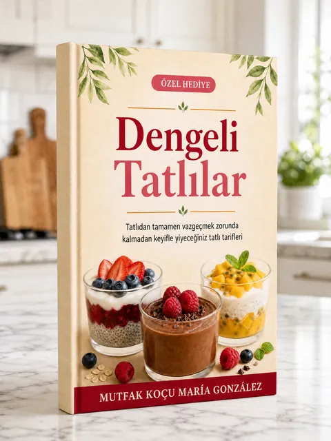 Dengeli Tatlılar tarif kitabının kapağı