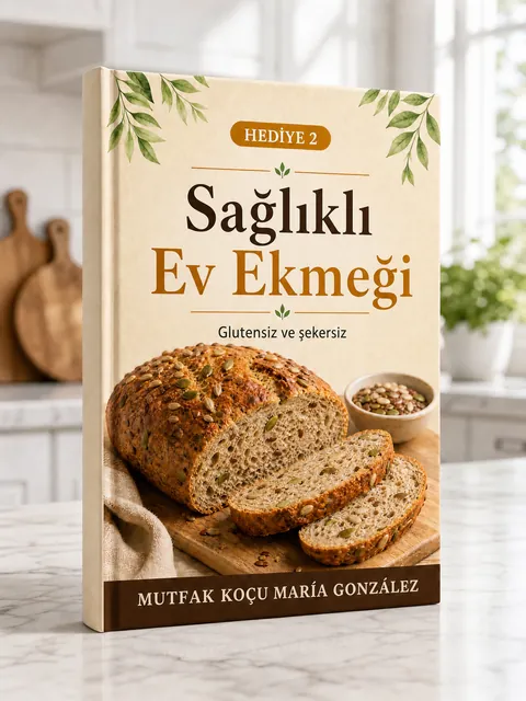 Sağlıklı Ev Ekmeği kapağı, glutensiz ve şekersiz